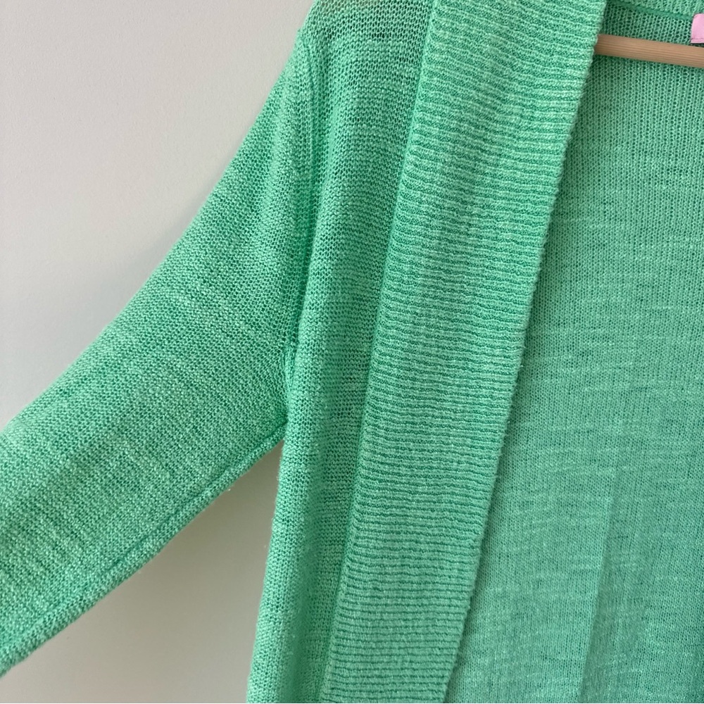 Lilly Pulitzer Seafoam Green Open-Front Cardigan - Picture 3 of 9